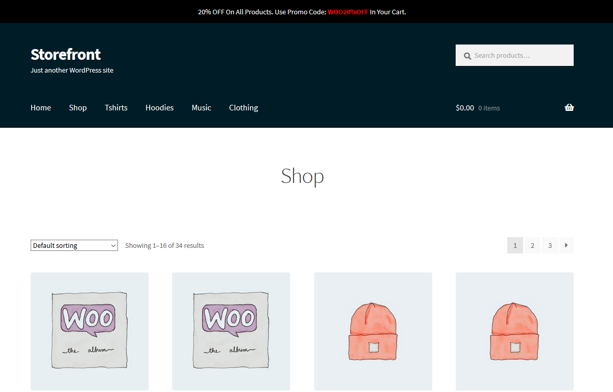 Store Notice in front end displaying promo code in red color using html strong tag and style attribute to make the text red from Admin Panel Store Notice Description section