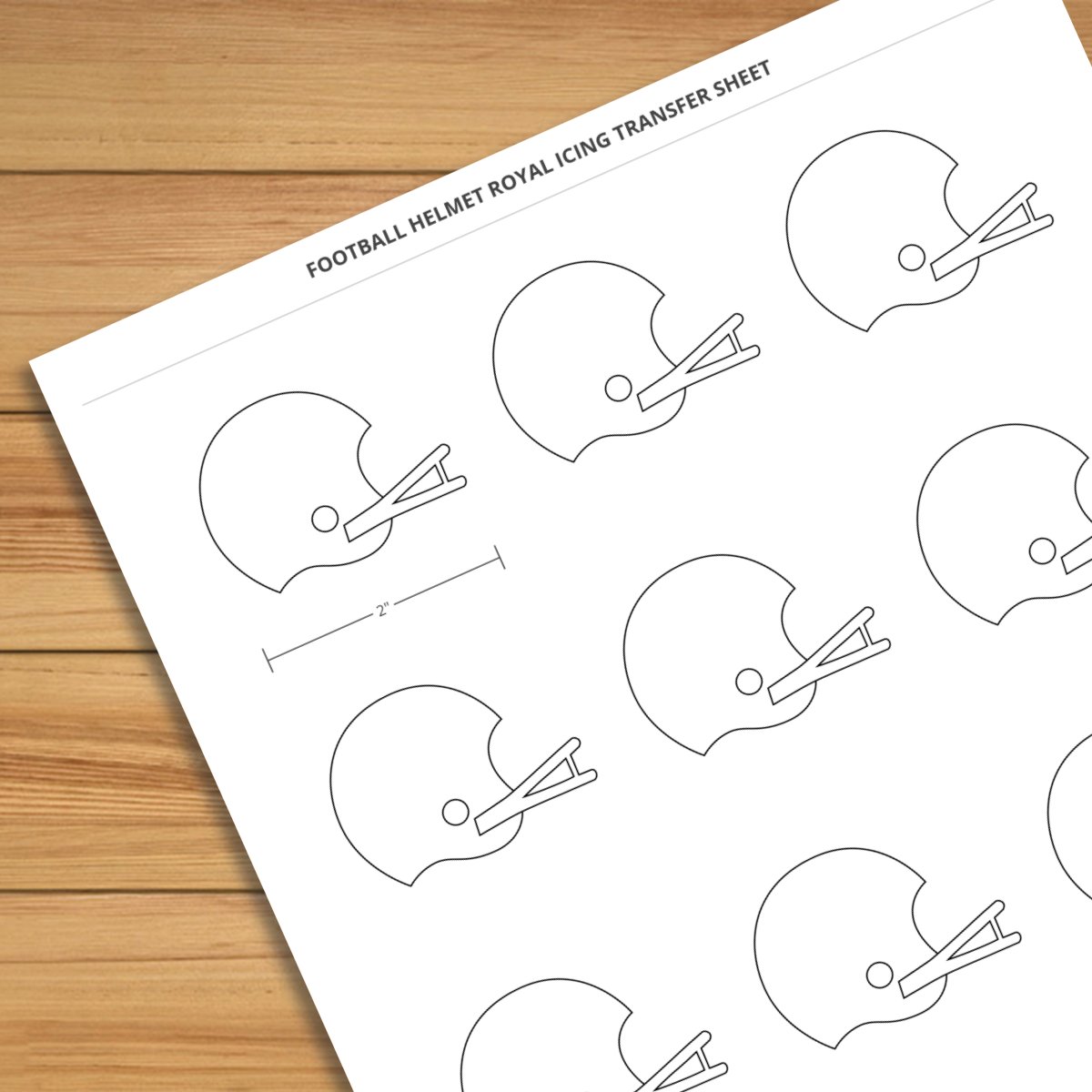 football-helmet-2-inch-royal-icing-transfer-sheet