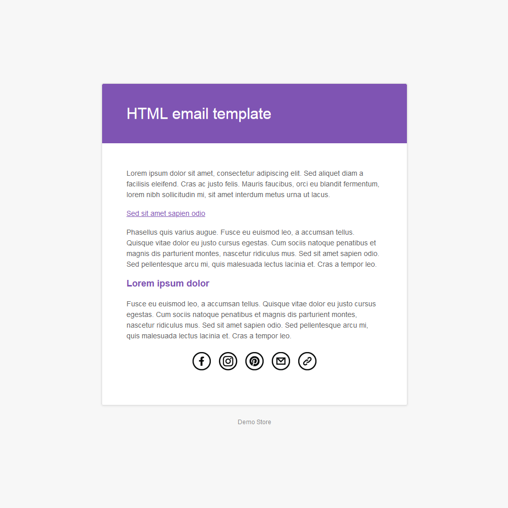 Social Icons for WooCommerce Emails – Admin Panel Dark Social Icons in WooCommerce Preview Template