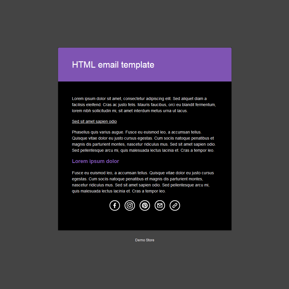 Social Icons for WooCommerce Emails – Admin Panel Light Social Icons in WooCommerce Preview Template