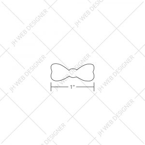 Small Bow Royal Icing Transfer Design (3 sizes) | JH Web Designer