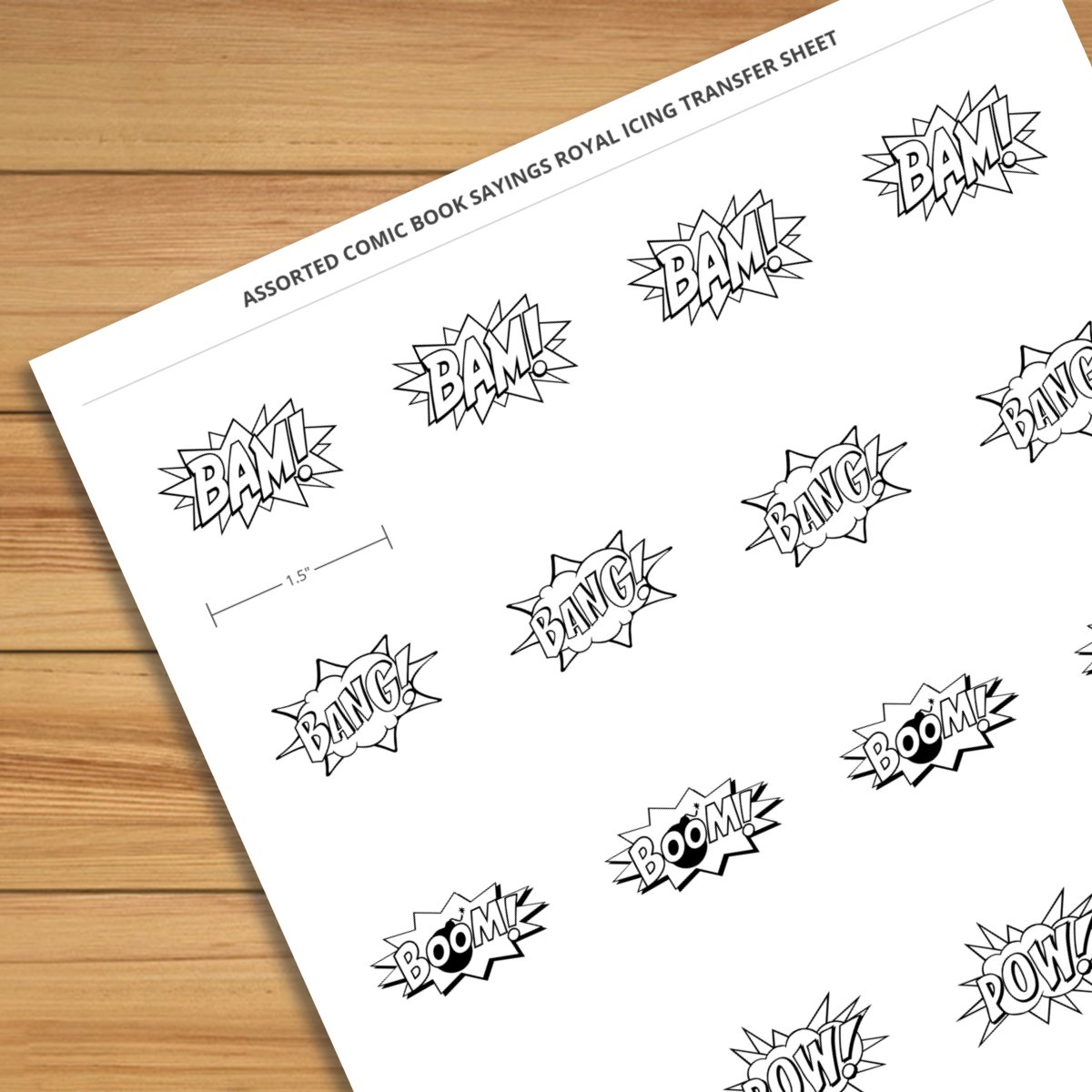 assorted-comic-book-sayings-1-5-inch-royal-icing-transfer-sheet
