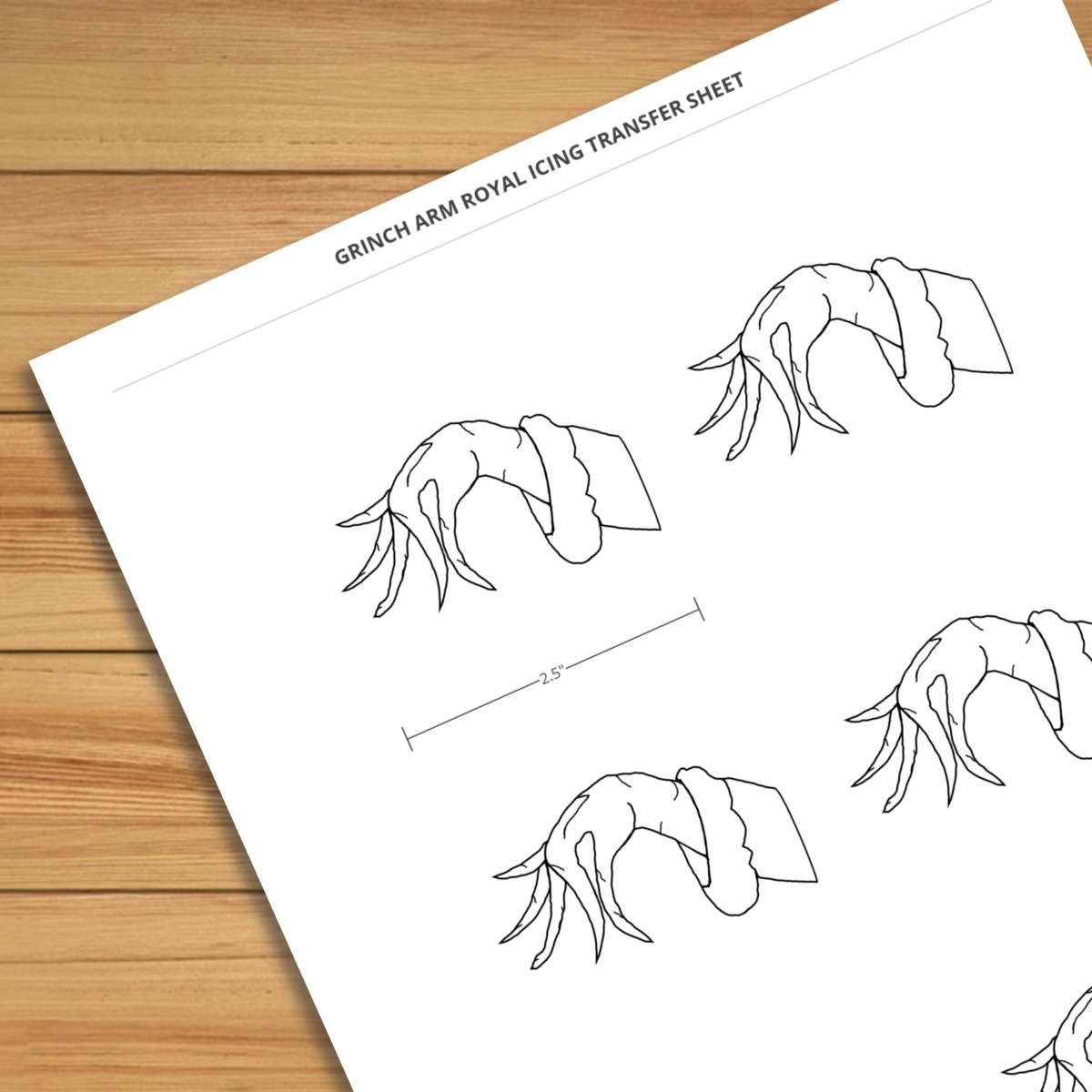 grinch-arm-2-5-inch-royal-icing-transfer-sheet