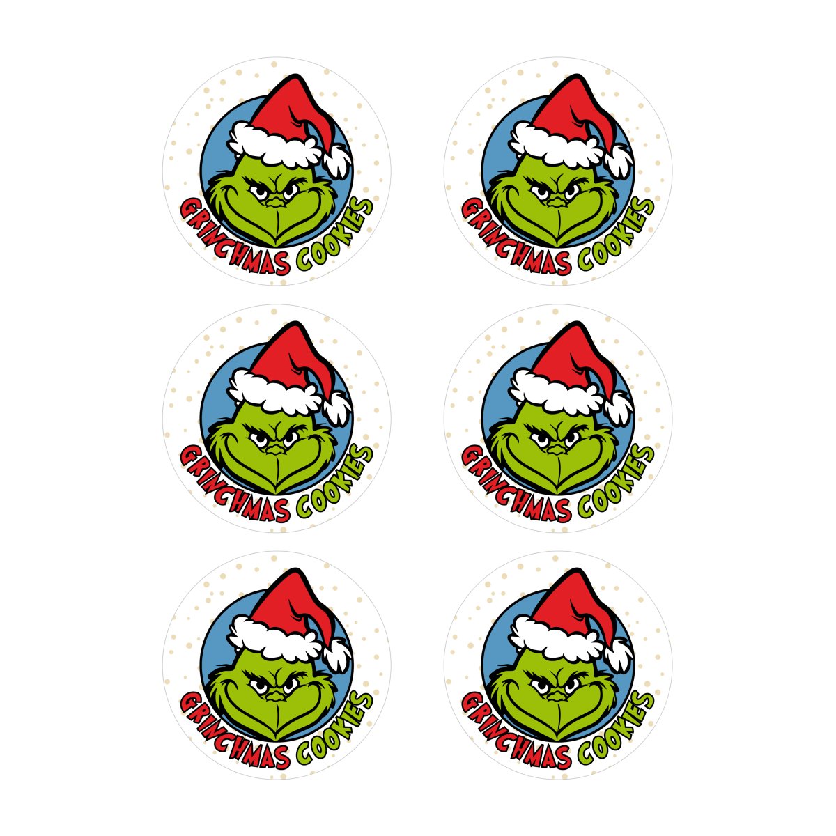 Grinchmas Cookies 3×3 inch Sticker Label Design | JH Web Designer