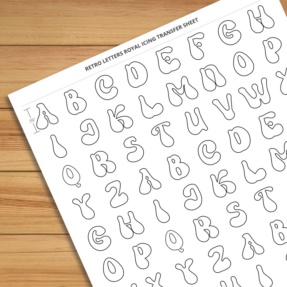 retro-letters-0-75-inch-royal-icing-transfer-sheet