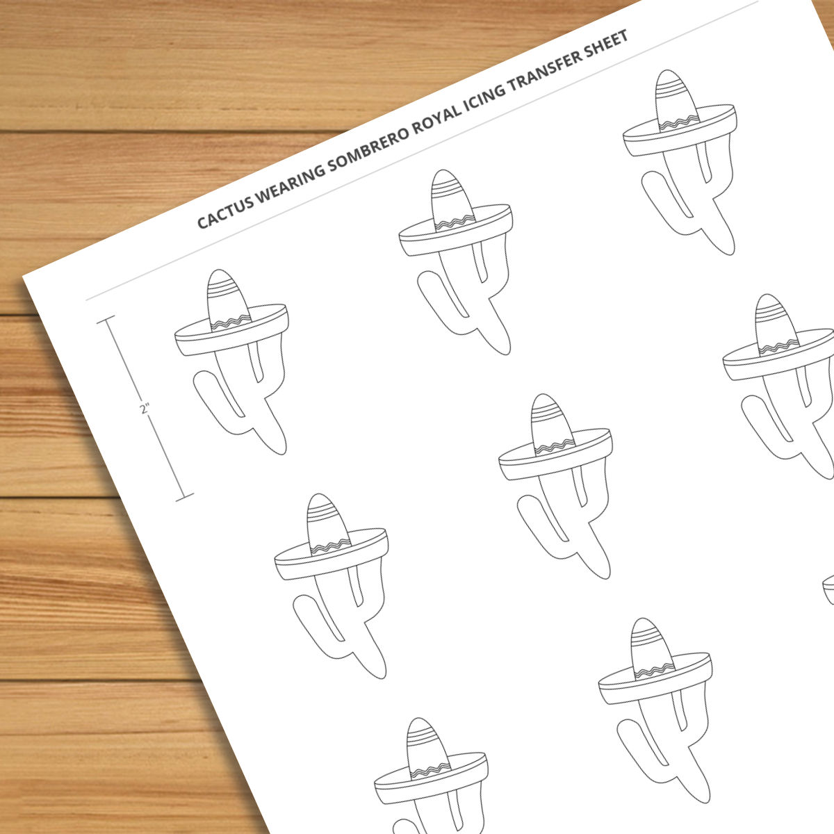 cactus-wearing-sombrero-2-inch-royal-icing-transfer-sheet