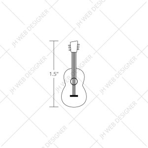 Guitar Royal Icing Transfer Design (2 sizes) | JH Web Designer
