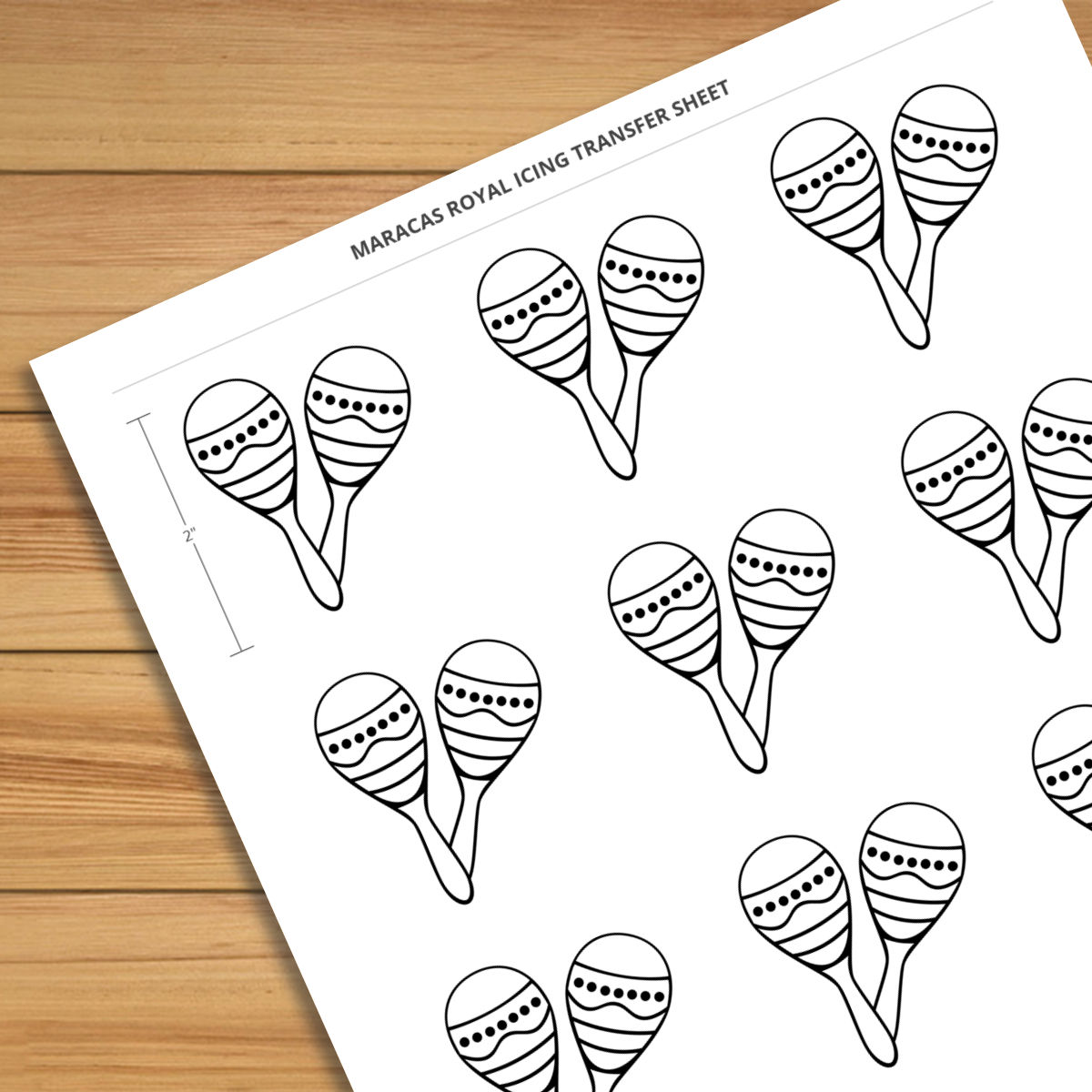 maracas-2-inch-royal-icing-transfer-sheet