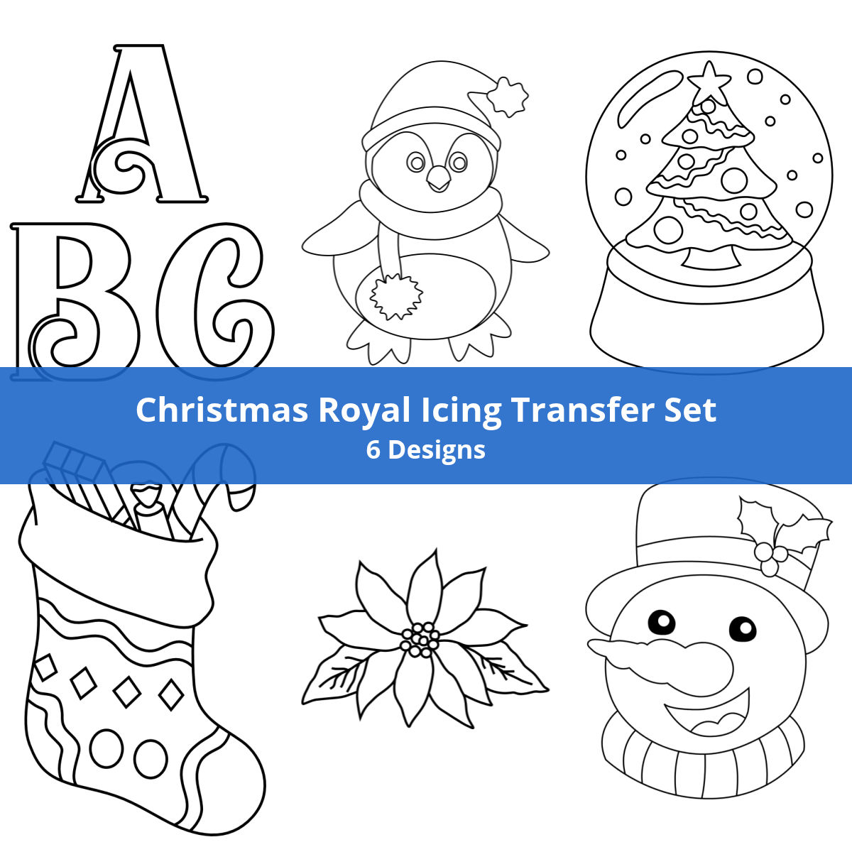 Template Transfer Sheets to Make Royal Icing Transfers - Leaves