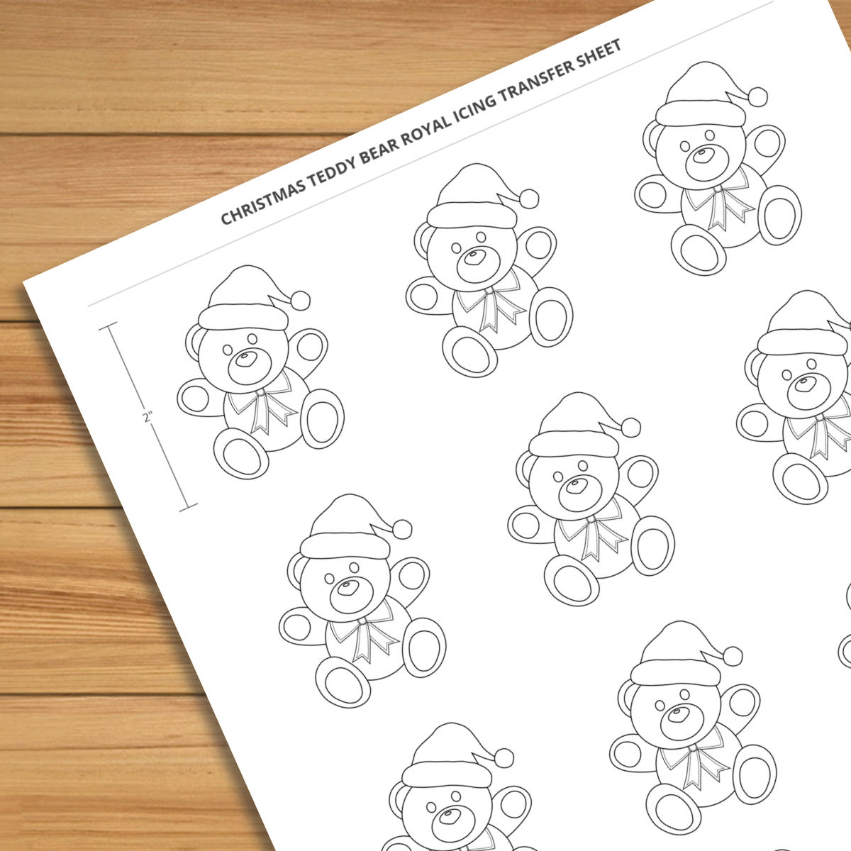 christmas-teddy-bear-2-inch-royal-icing-transfer-sheet