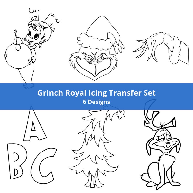 Grinch Tree Royal Icing Transfer Design (3 sizes) JH Web Designer