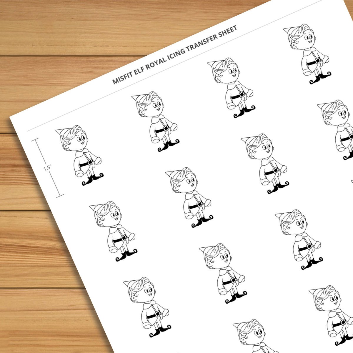 misfit-elf-1-5-inch-royal-icing-transfer-sheet
